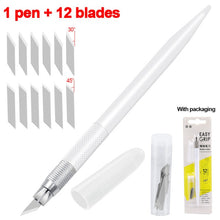 Load image into Gallery viewer, Craft Cutting Pen Tools 360 Degree Rotating Blade 3 Heads Stainless Steel Blade DIY Durable Portable Art Carving Cutter Knife
