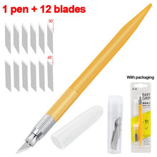 Load image into Gallery viewer, Craft Cutting Pen Tools 360 Degree Rotating Blade 3 Heads Stainless Steel Blade DIY Durable Portable Art Carving Cutter Knife
