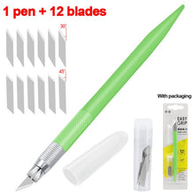 Load image into Gallery viewer, Craft Cutting Pen Tools 360 Degree Rotating Blade 3 Heads Stainless Steel Blade DIY Durable Portable Art Carving Cutter Knife
