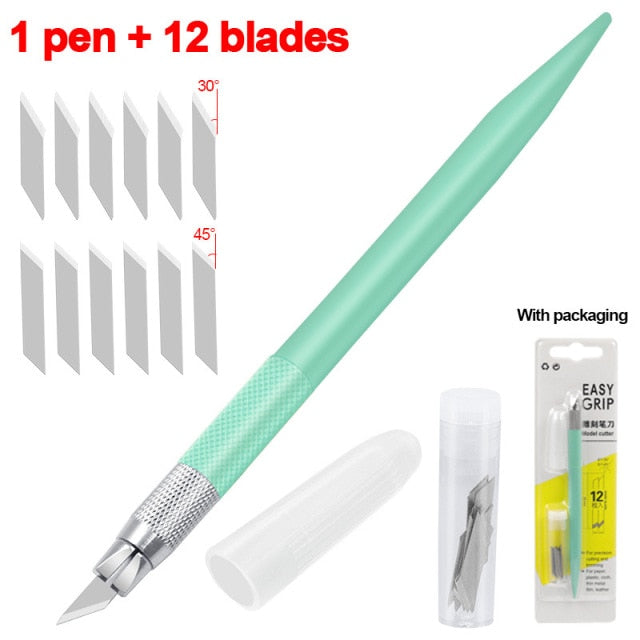 Craft Cutting Tools With 3 Blade (15°, 30°, 45°), 360-Degree Rotating Blade  Precision Pen Blade Stainless Steel Craft Knives Art Cutting Tool For