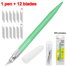 Load image into Gallery viewer, Craft Cutting Pen Tools 360 Degree Rotating Blade 3 Heads Stainless Steel Blade DIY Durable Portable Art Carving Cutter Knife
