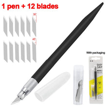 Load image into Gallery viewer, Craft Cutting Pen Tools 360 Degree Rotating Blade 3 Heads Stainless Steel Blade DIY Durable Portable Art Carving Cutter Knife
