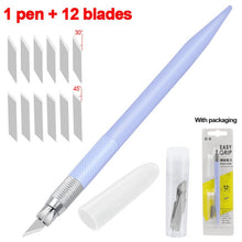 Load image into Gallery viewer, Craft Cutting Pen Tools 360 Degree Rotating Blade 3 Heads Stainless Steel Blade DIY Durable Portable Art Carving Cutter Knife
